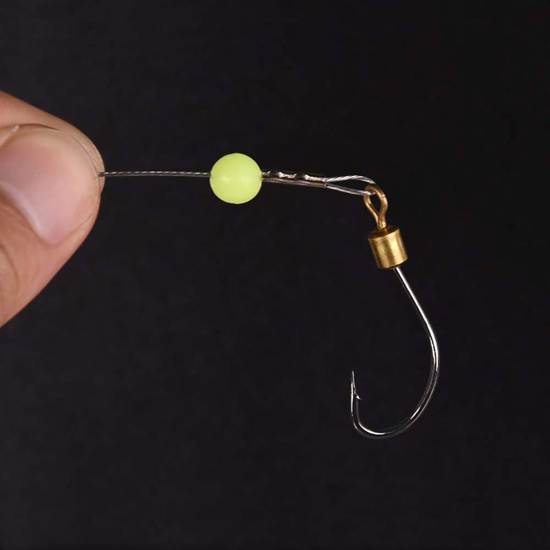 Dyxssm Fishing Hook Line Stainless Steel, Fishing Rigs Wire Leader with Rolling Swivel and Barb Hooks (Type-B: 3 Hooks rig, 16#) - Image 4